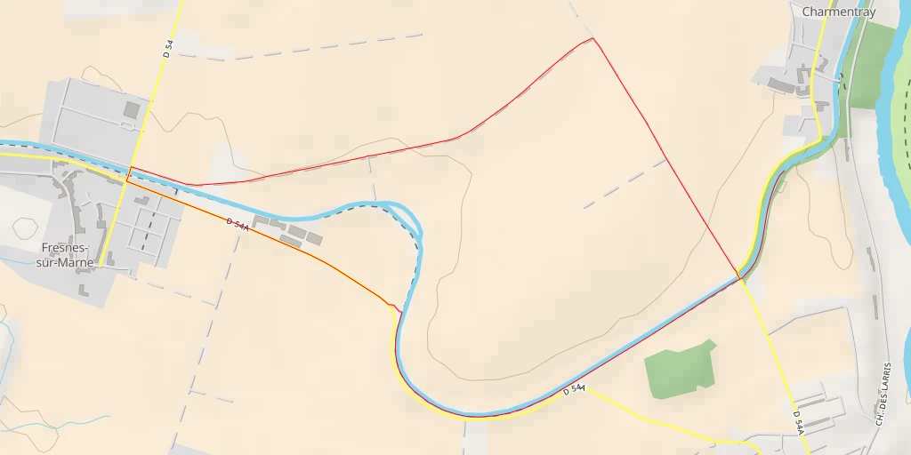 Carte de l'itinéraire :  Chemin de Halage - Chemin de Halage