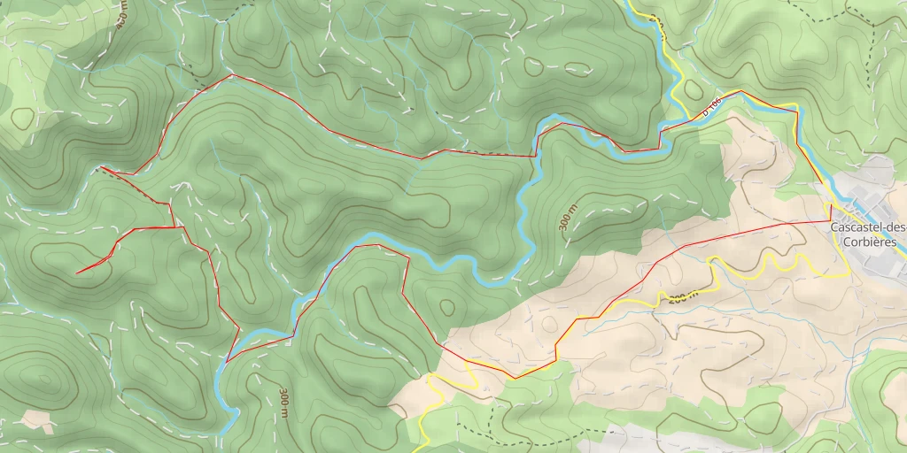 Carte de l'itinéraire :  Coste Bentouse