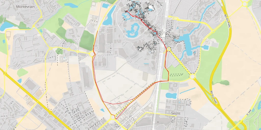 Map of the trail for AI - Skull Rock - Chessy