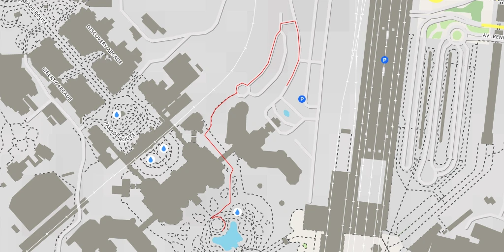 Map of the trail for Fantasia Gardens - Cast-Member Only