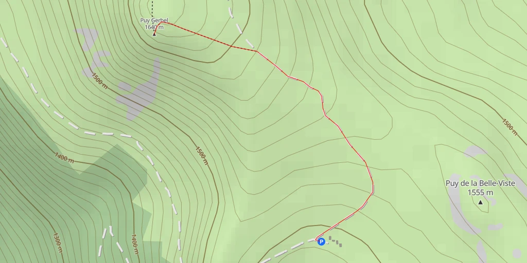 Map of the trail for Puy Gerbel