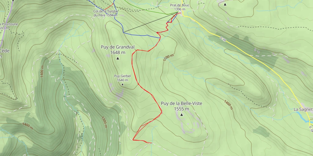 Map of the trail for Voie communale