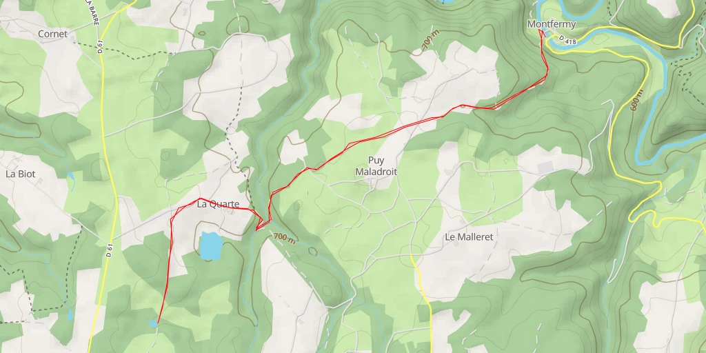 Map of the trail for Chemin de l’Étang - Chemin de l’Étang