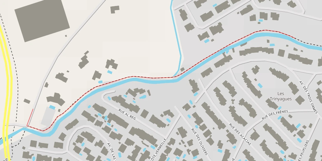 Carte de l'itinéraire :  Avenue des Trois Ormes - Avenue des Trois Ormes