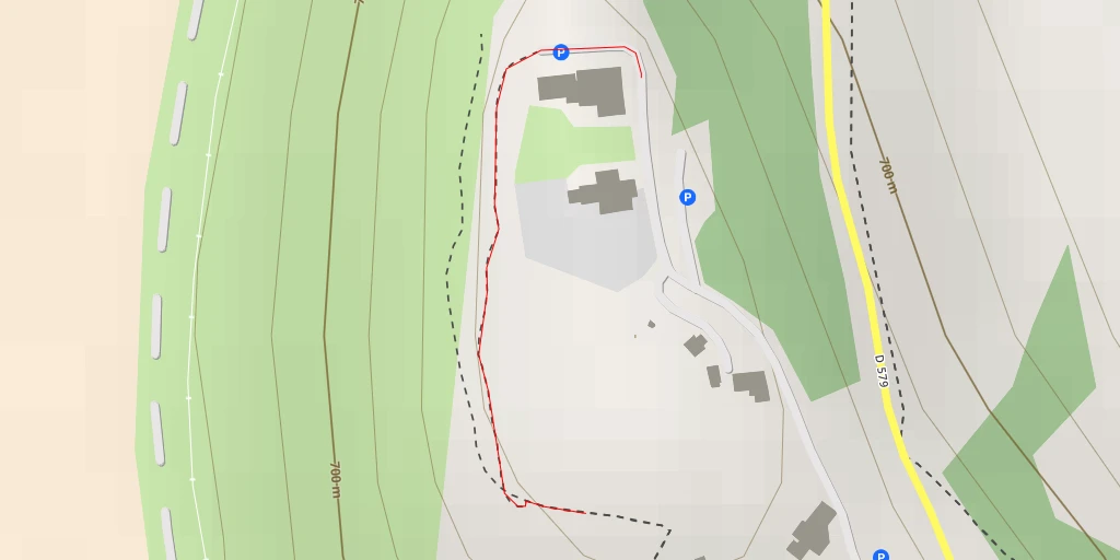 Map of the trail for Impasse de la Sioule