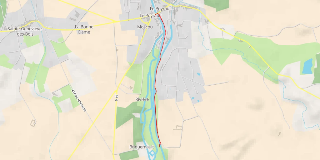 Carte de l'itinéraire :  Chemin de Halage - Chemin de Halage