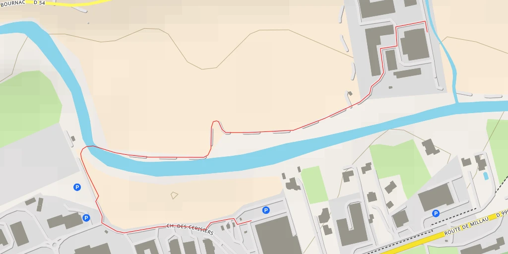 Carte de l'itinéraire :  Lycée agricole La Cazotte - Route de Bournac