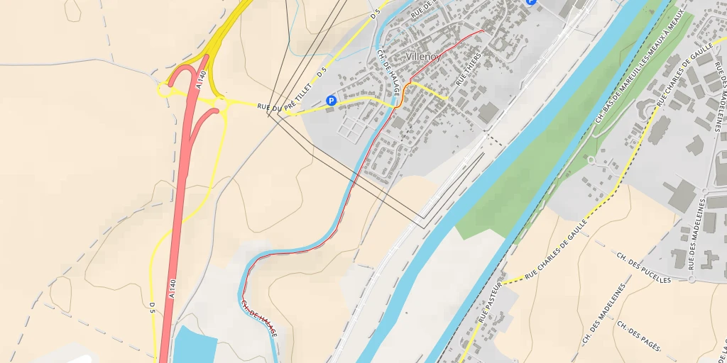 Map of the trail for Chemin de Halage - Chemin de Halage