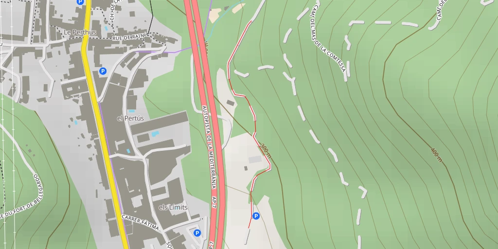 Map of the trail for Borne frontière 578 - Camí del Mas de la Comtessa