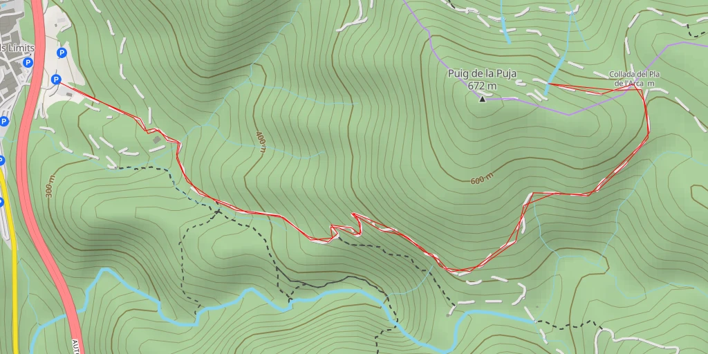 Map of the trail for 581 - Camí del Mas de la Comtessa