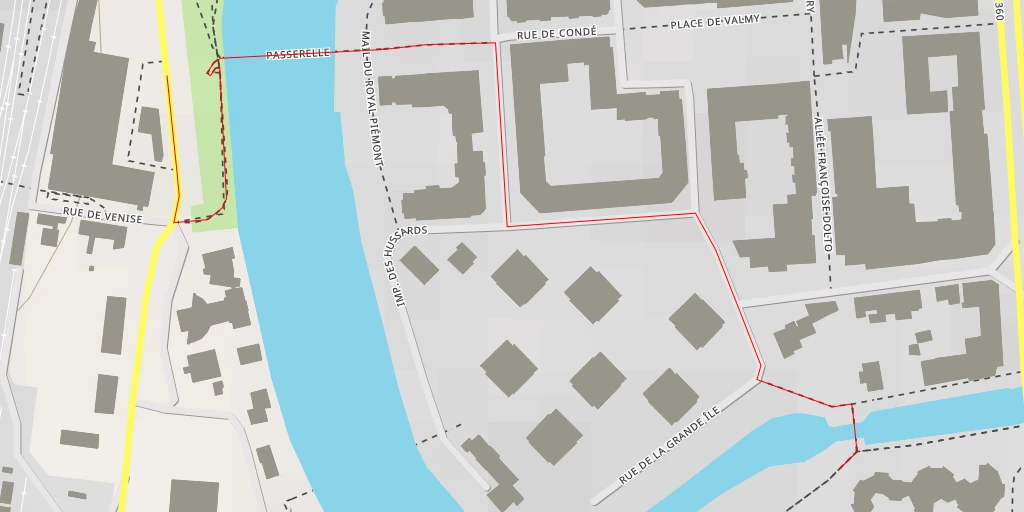 Map of the trail for Rue Terfaux