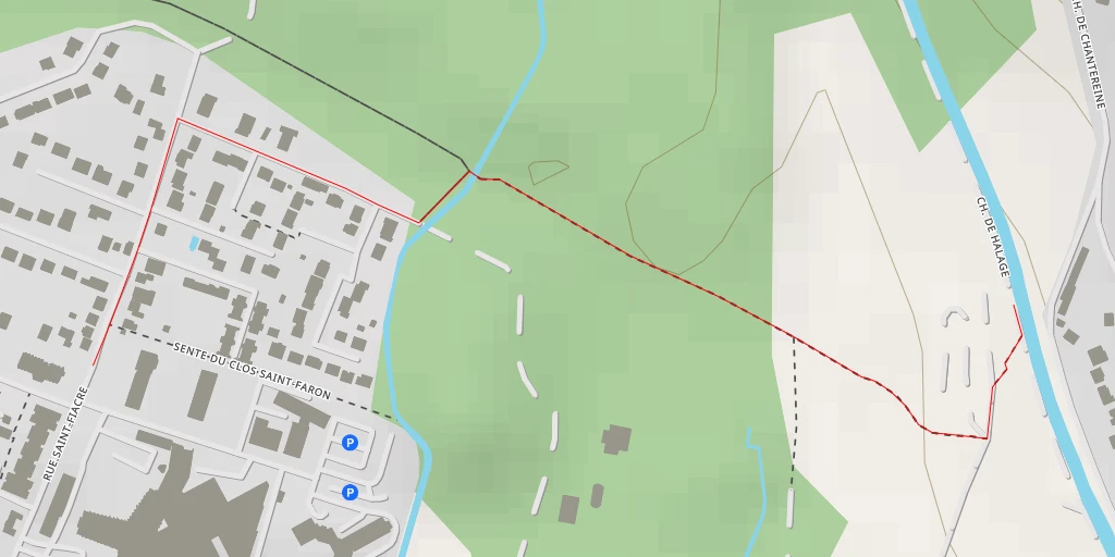 Carte de l'itinéraire :  Chemin de Halage - Chemin de Halage