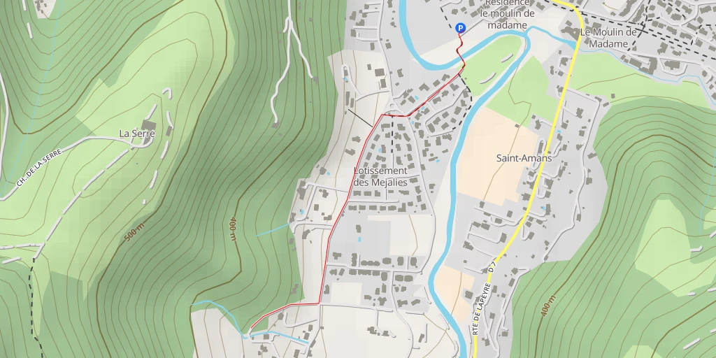 Carte de l'itinéraire :  Chemin de l'Orée du Bois - Chemin de l'Orée du Bois