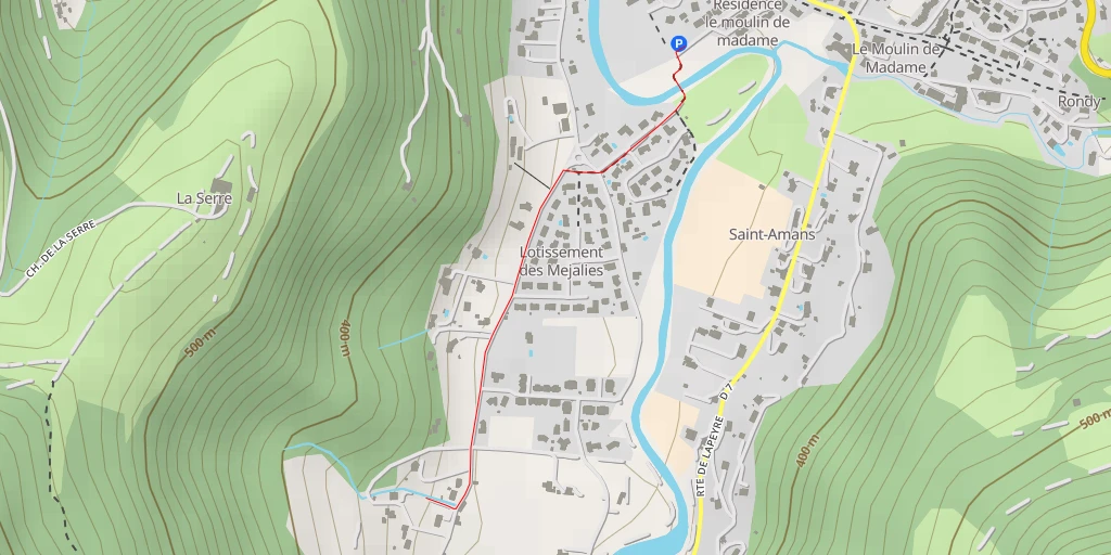 Carte de l'itinéraire :  Route de Couat - Route de Couat