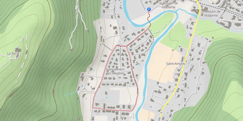 Carte de l'itinéraire :  Chemin de la Croix Sainte-Anne - Chemin de la Croix Sainte-Anne