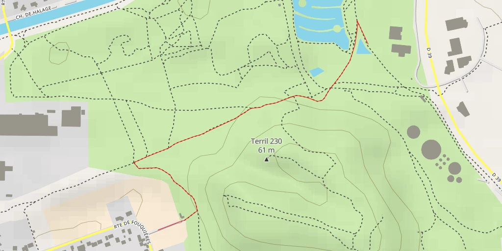 Carte de l'itinéraire :  Chemin des Bocquiaux