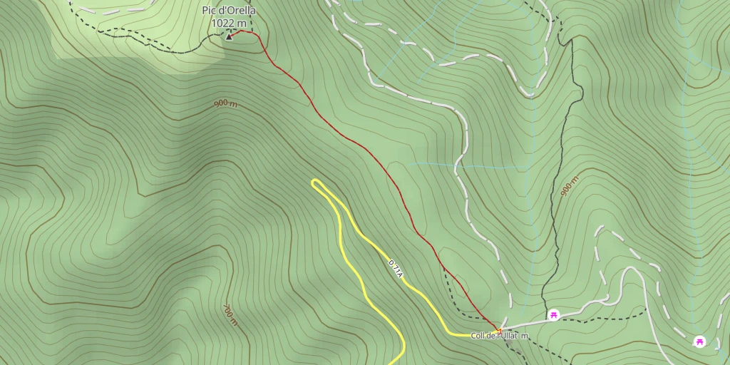 Carte de l'itinéraire :  Pic d'Orella