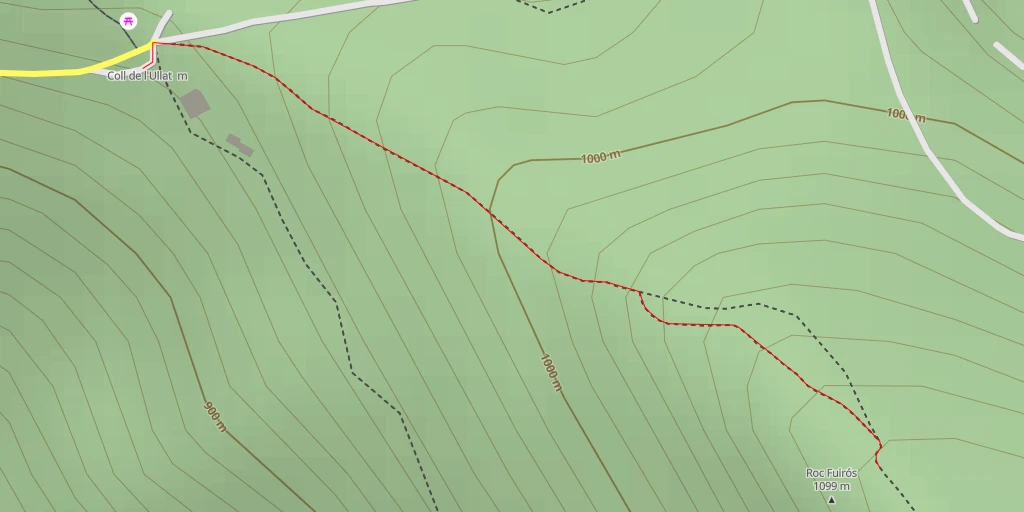 Carte de l'itinéraire :  Roc Fuirós