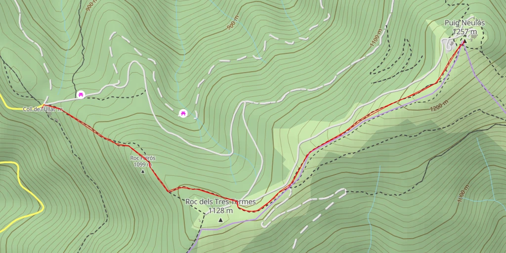 Carte de l'itinéraire :  Puig Neulós