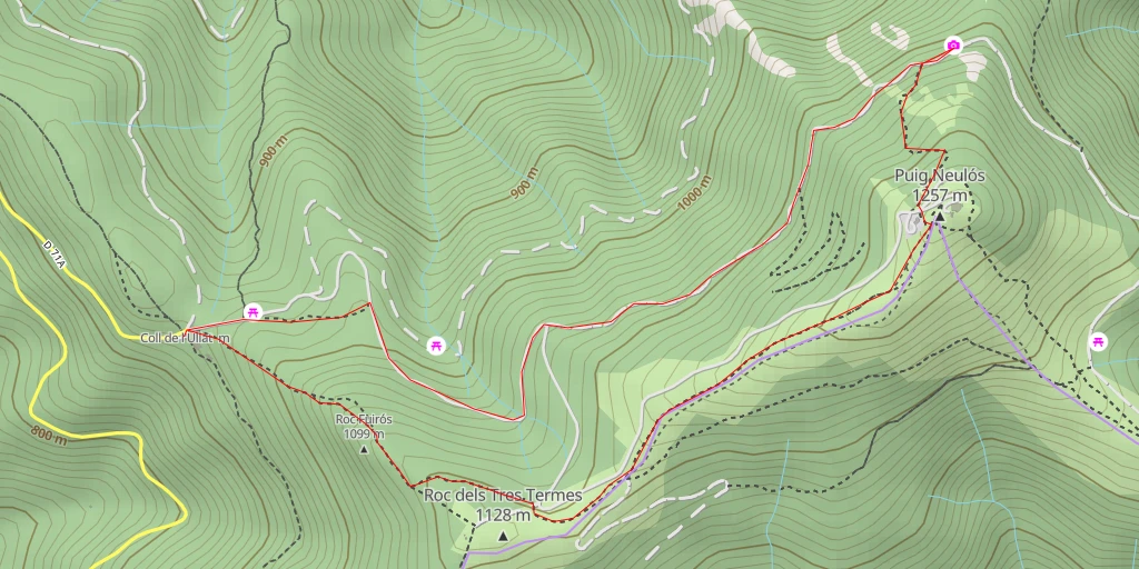 Map of the trail for El Mirador