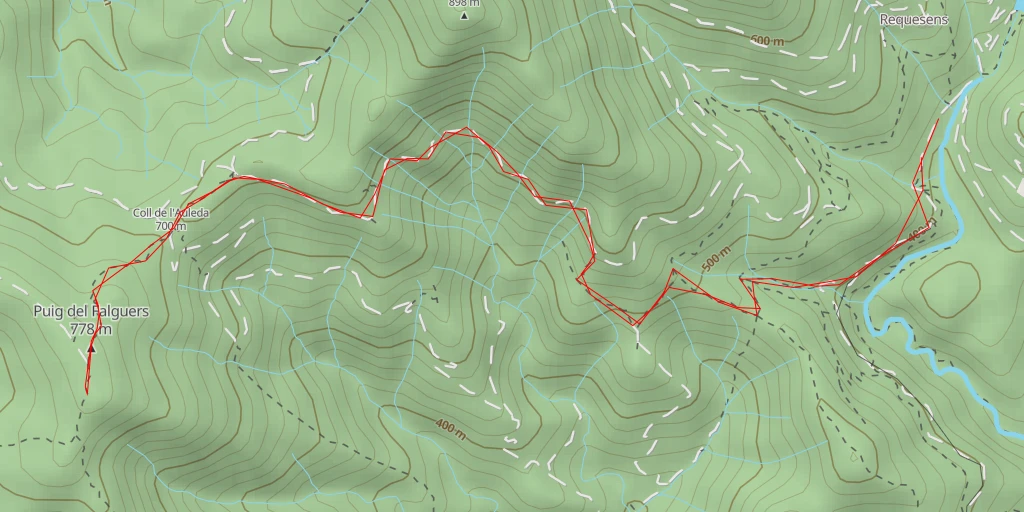 Map of the trail for la Barbota