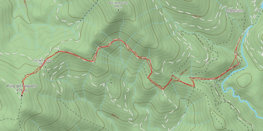 Carte de l'itinéraire :  Puig del Falguers