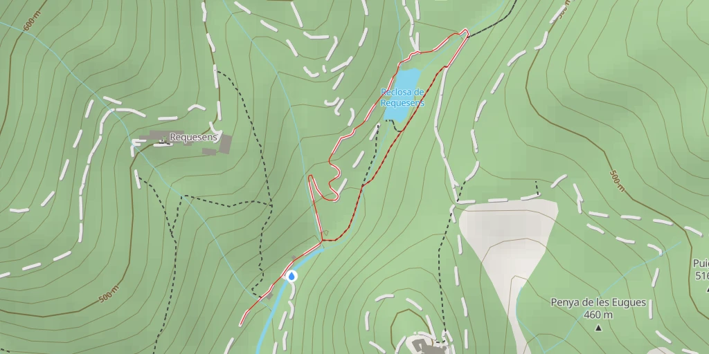 Map of the trail for Reclosa de Requesens