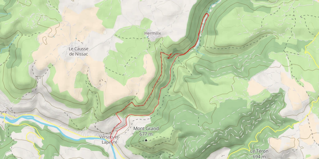 Map of the trail for Le Fraissinet