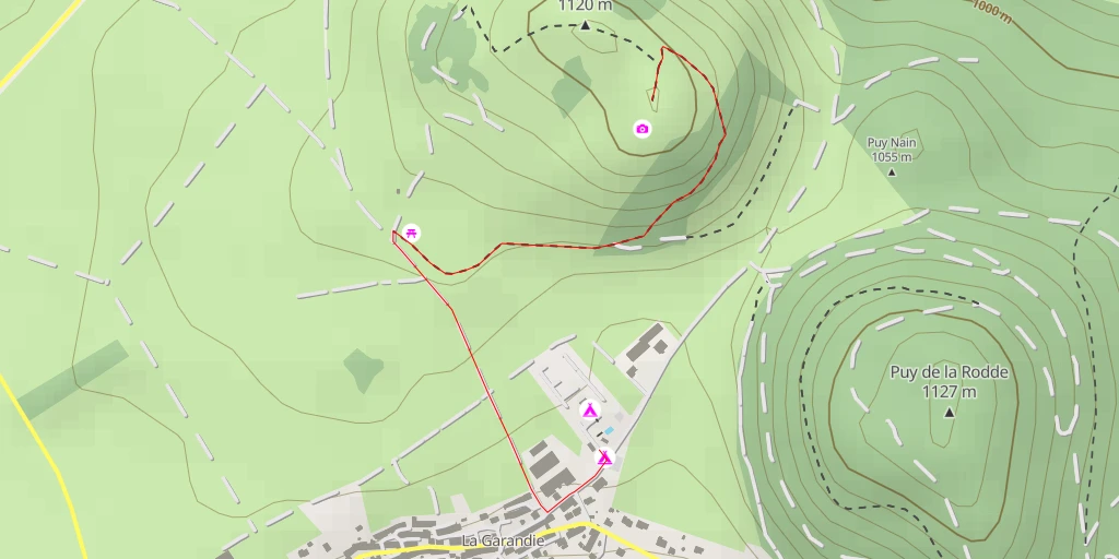 Map of the trail for Puy de la Combegrasse