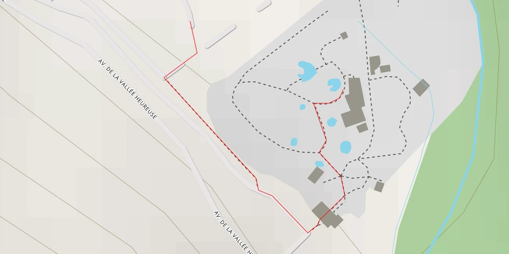 Carte de l'itinéraire :  La Vallée des Tortues - Avenue de la Vallée Heureuse