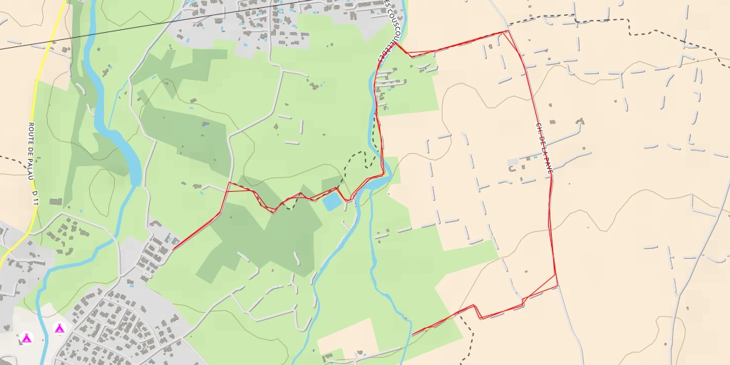 Carte de l'itinéraire :  Chemin de la Figuerasse - Chemin de la Figuerasse