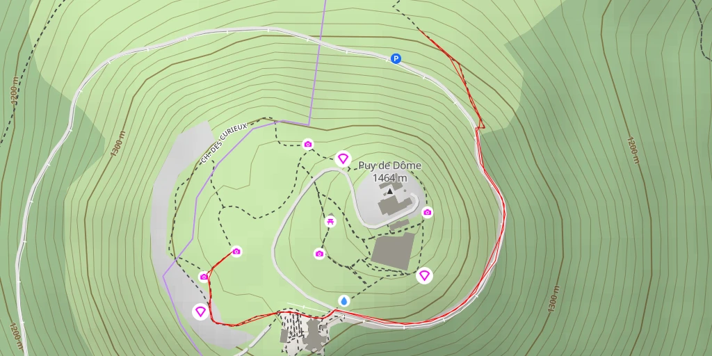 Map of the trail for Décollage : Le Puy de Dôme - Ceyssat