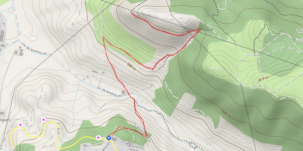 Map of the trail for AI - Roquesquatre - Saint-Rome-de-Cernon