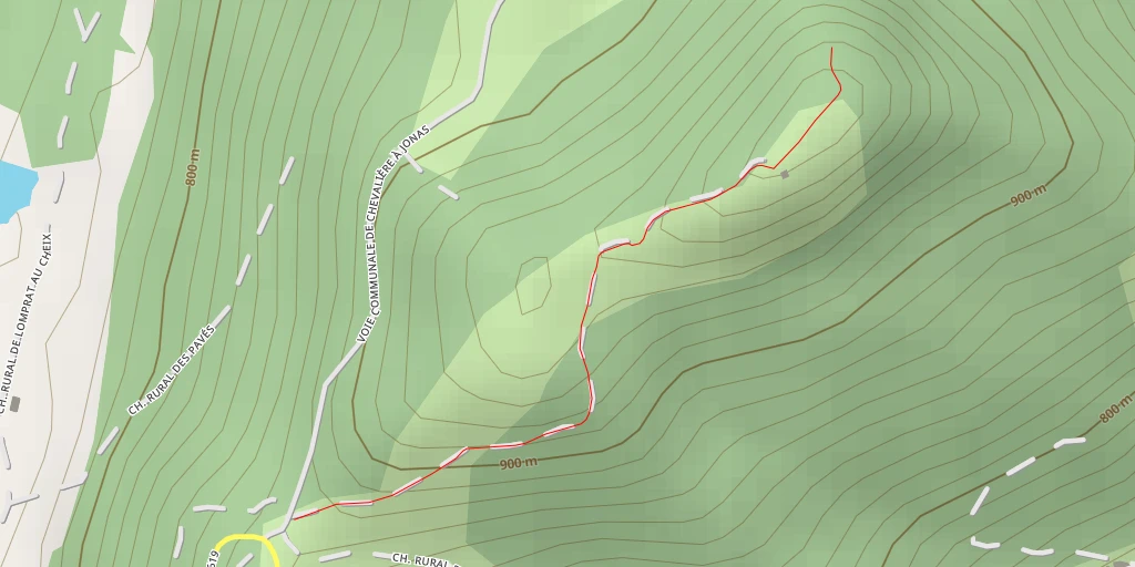 Map of the trail for Pic-saint-pierre - Chemin de SaintiPierre - Saint-Pierre-Colamine