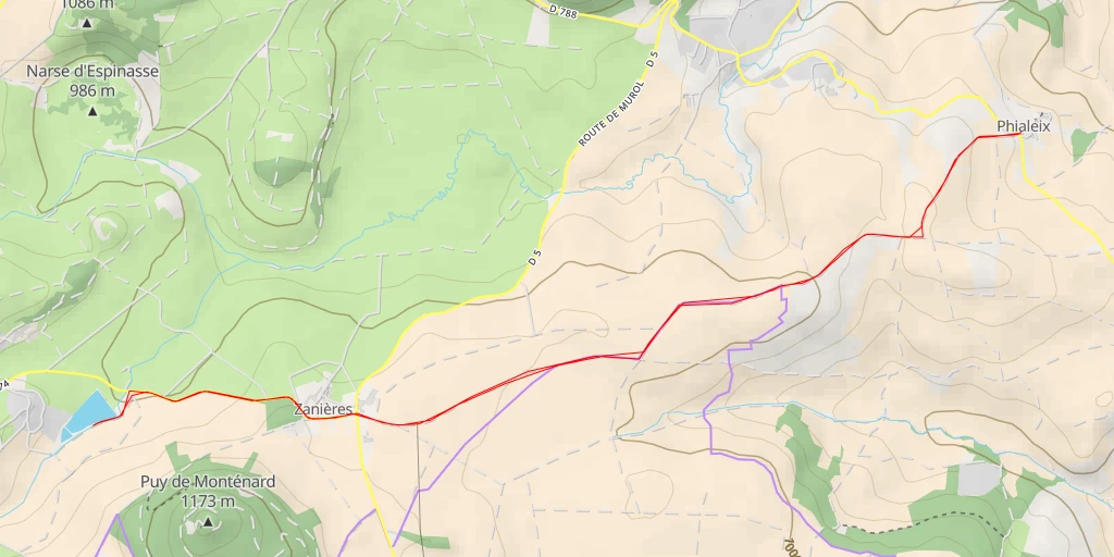 Map of the trail for Route de Saulzet - Route de Saulzet