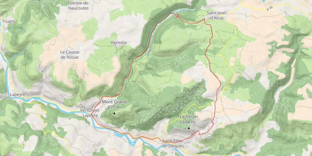 Map of the trail for Saint-Jean-et-Saint-Paul