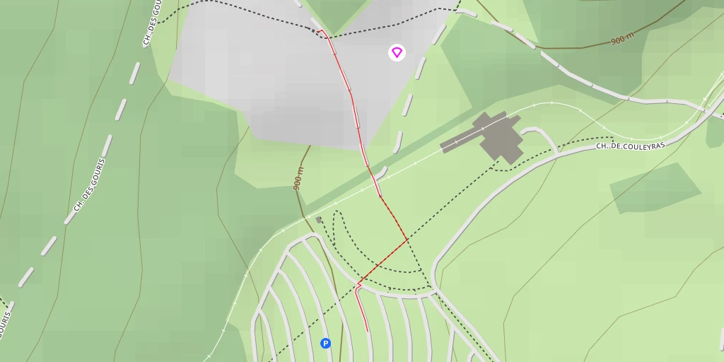 Map of the trail for Atterrissage FFVL La Taillerie