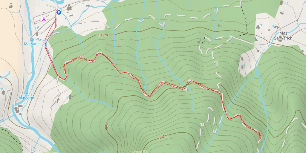 Carte de l'itinéraire :  Gite Wanakaset - Chemin de Sainte-Magdelaine