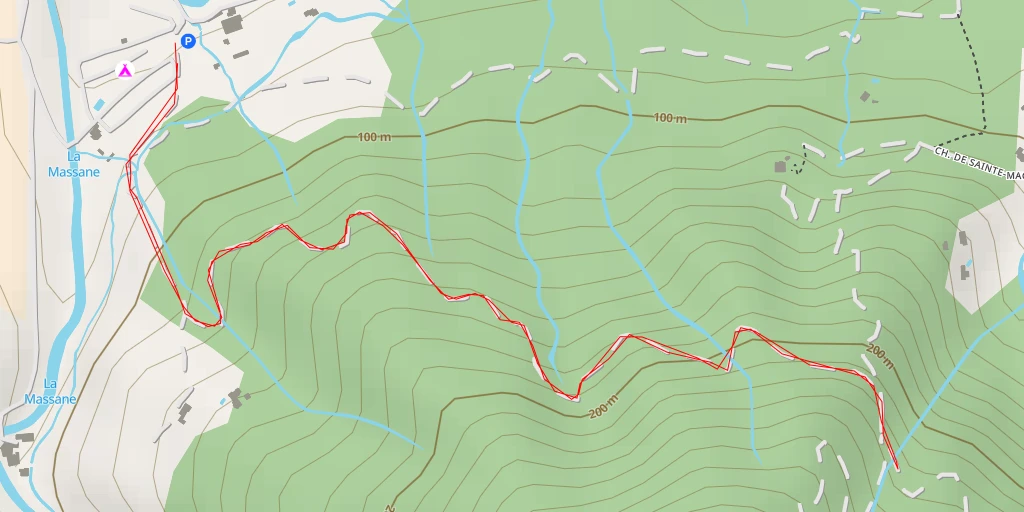 Map of the trail for Gite Wanakaset - Chemin de Sainte-Magdelaine