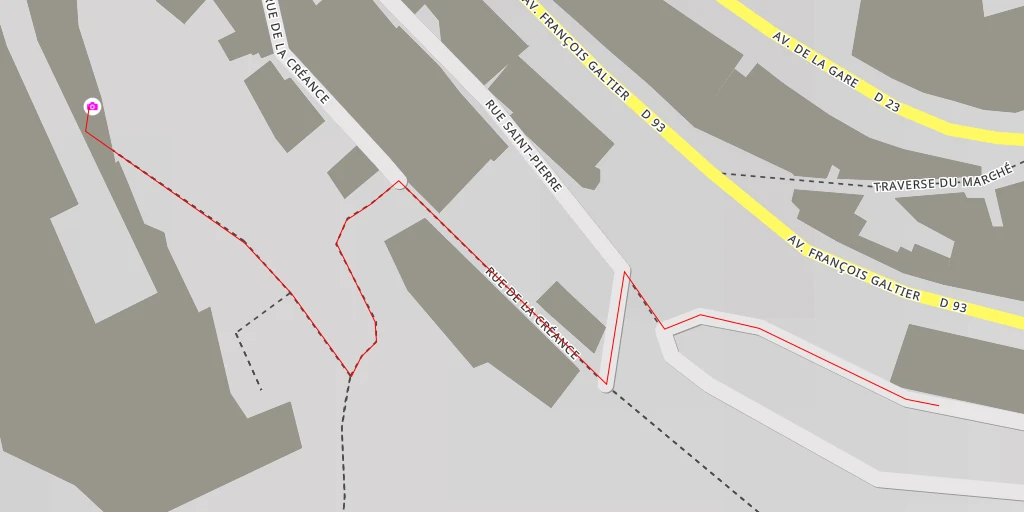 Map of the trail for AI - Rue de la Créance - Roquefort-sur-Soulzon