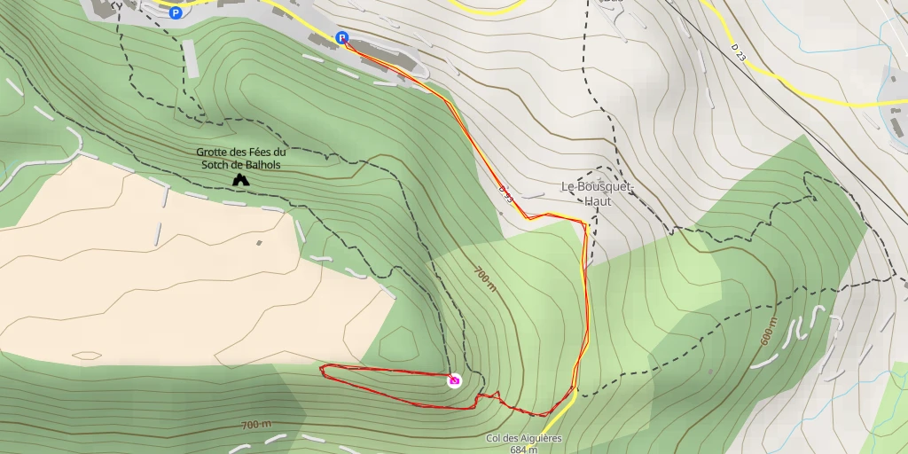 Map of the trail for AI - Roquefort - Roquefort-sur-Soulzon