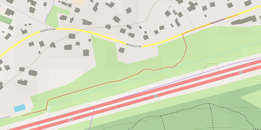 Map of the trail for A4 - A4 - Kraków