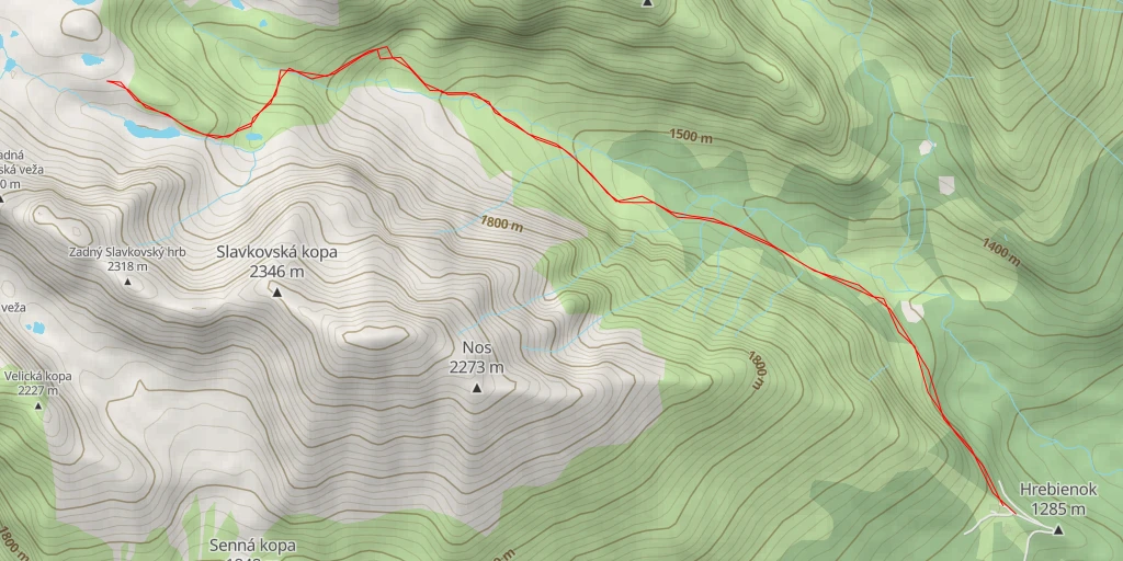 Carte de l'itinéraire :  Zbojnícka chata