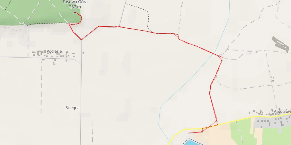 Map of the trail for Tasowa Góra