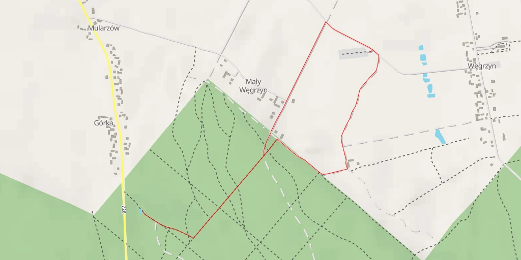 Map of the trail for Mularzów - 728