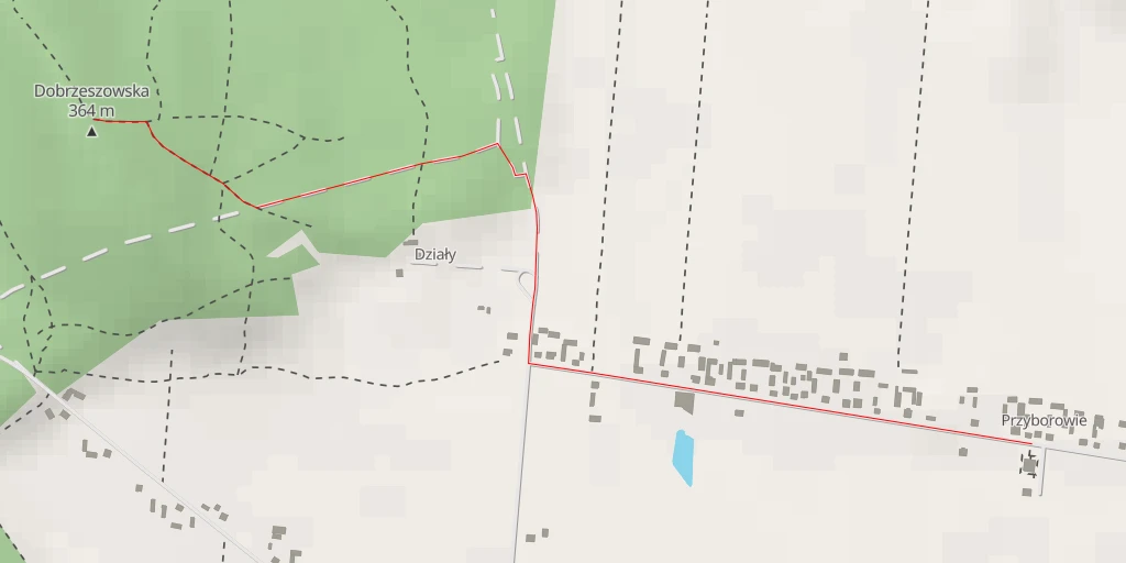 Map of the trail for Dobrzeszowska