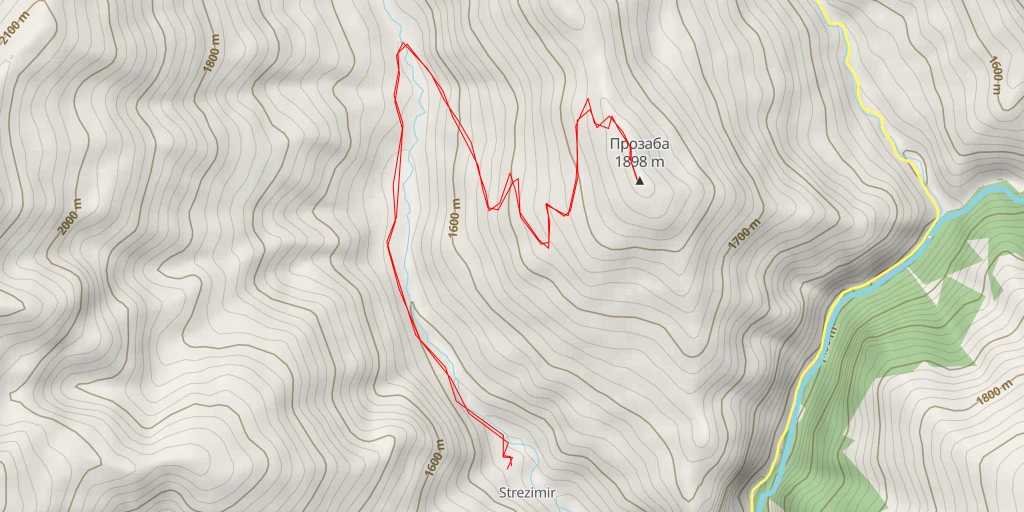 Map of the trail for Прозаба