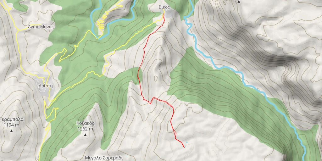 Map of the trail for Καστρί