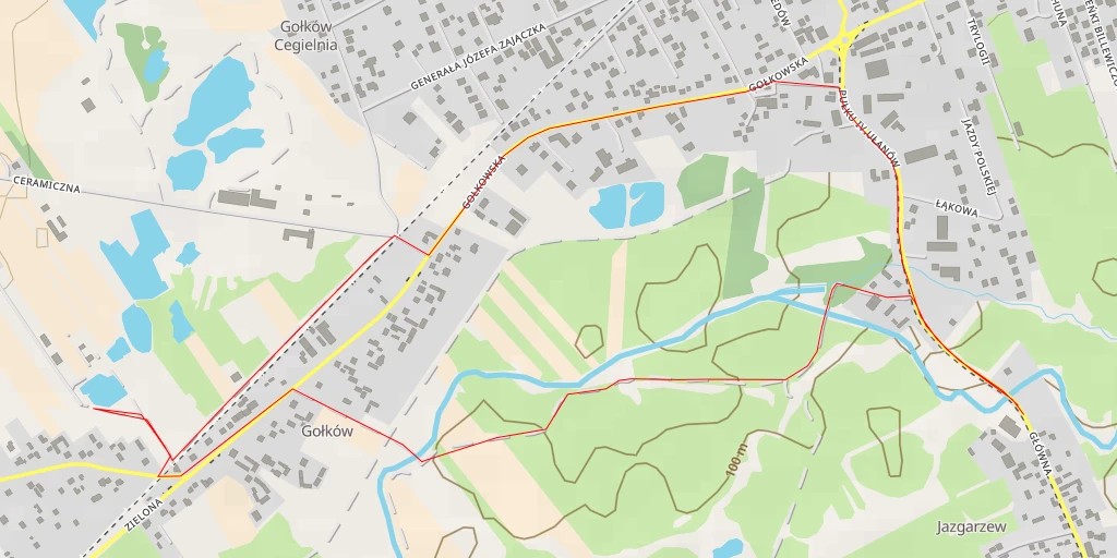 Map of the trail for Gołkowska