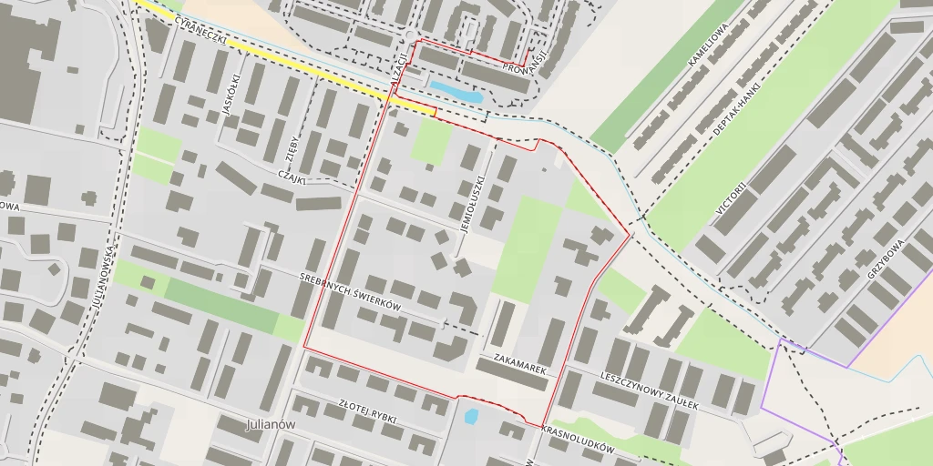 Map of the trail for Królowej Śniegu